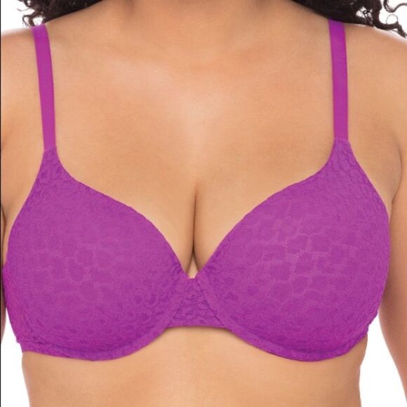 Purple Lace Racerback Push Up Bra - Picture 4 of 4
